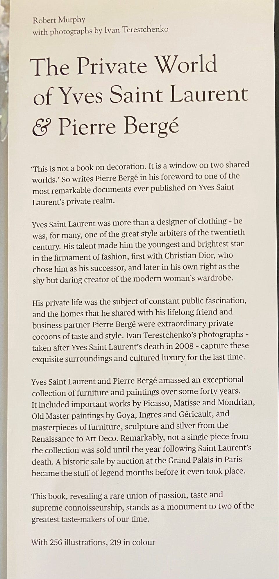Yves Saint Laurent The Private World Bok | FINN-torget