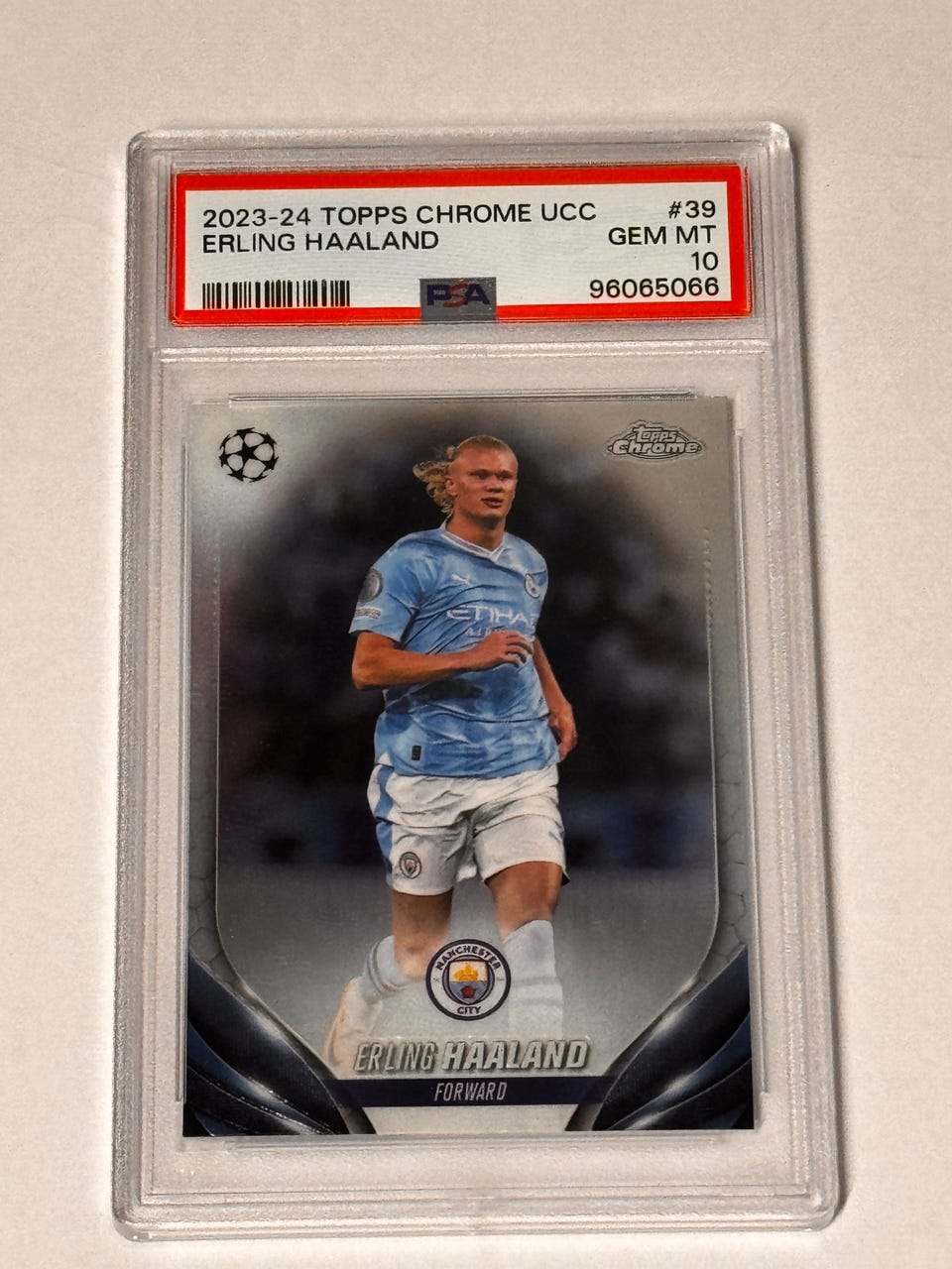 Erling Håland psa 10 2023-24 Topps Chrome ucc | FINN-torget