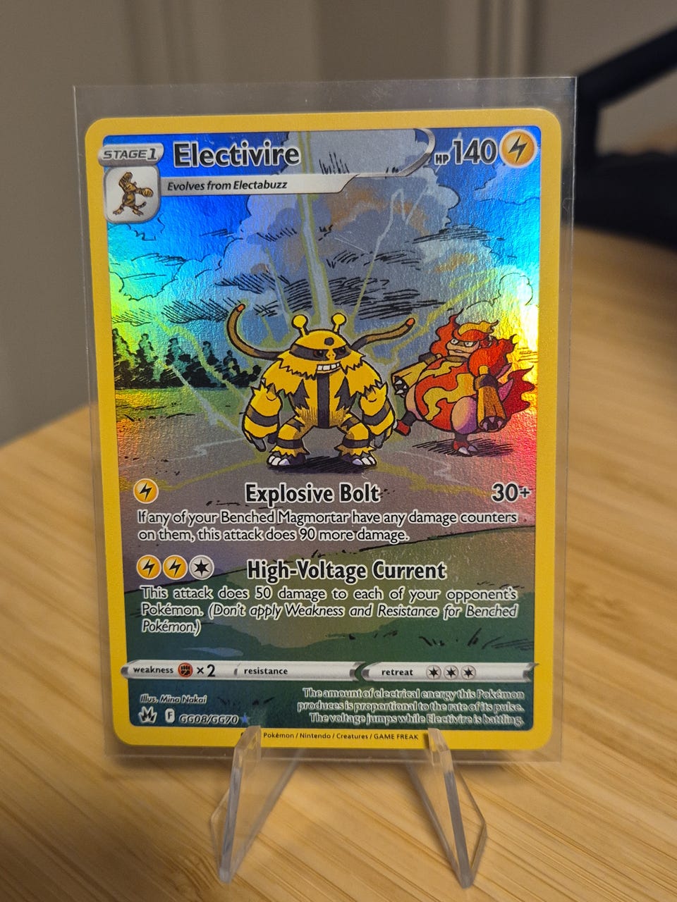 Full Art Electivire Galarian Gallery Holo Rare Card - Crown Zenith Pokemon  TCG Single GG08/GG70 Single Pokemon Trading Card