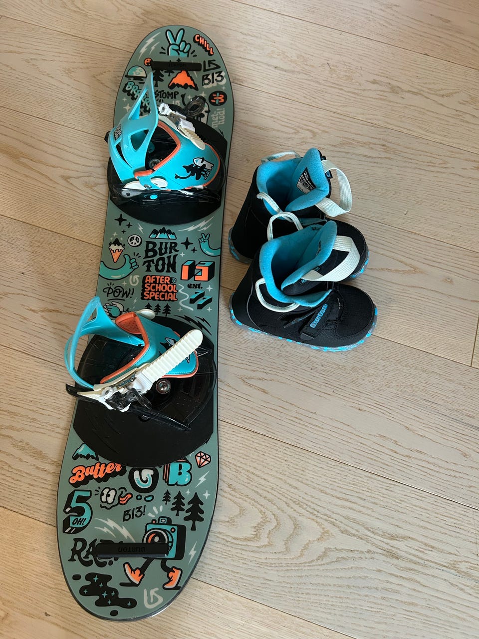 Burton After School Special 90cm snowboard med bindinger og