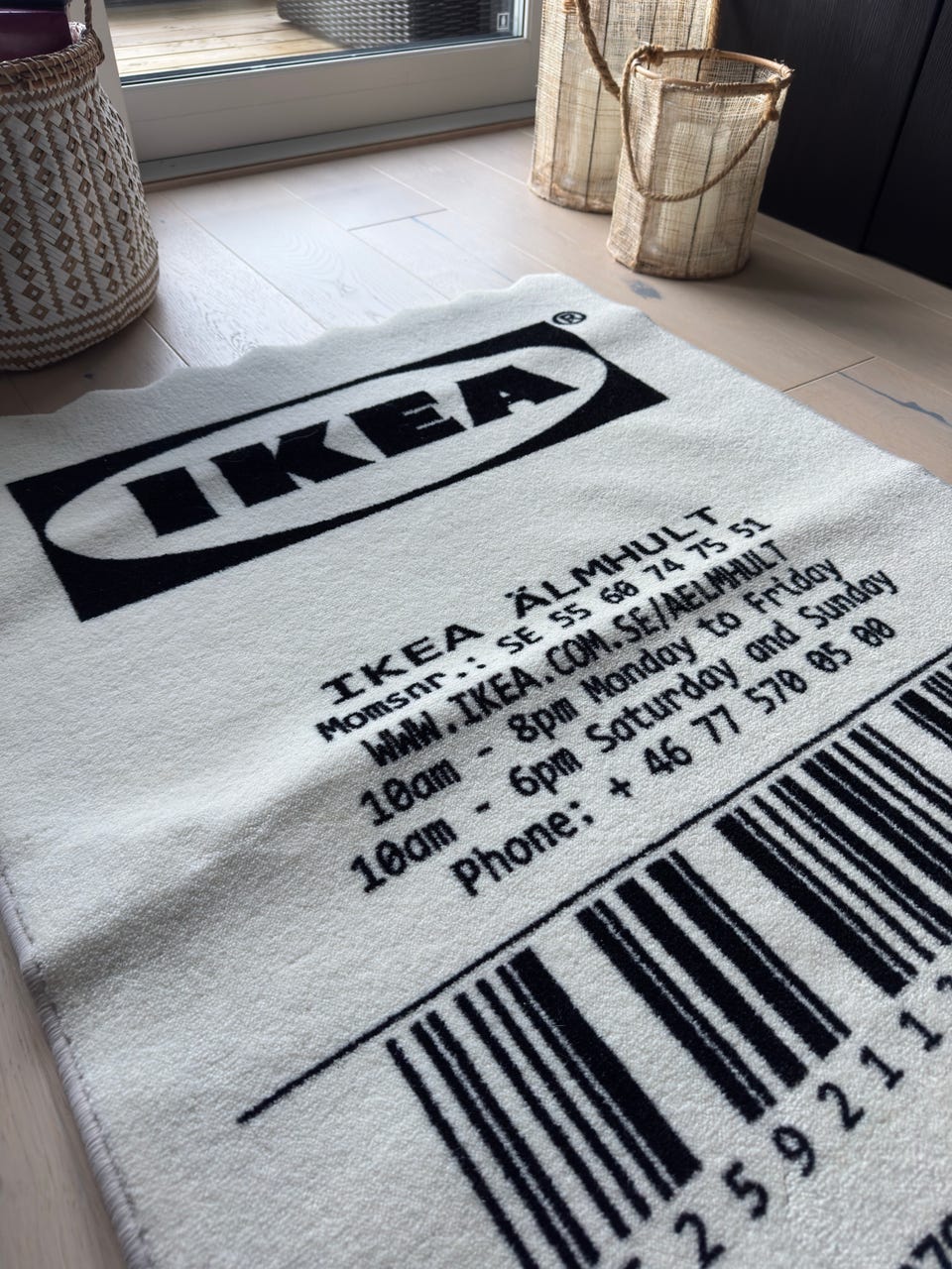 Virgil Ikea Receipt Rug Rug Abloh Virgil Abloh X IKEA MARKERAD