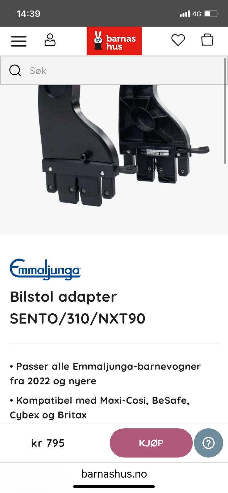 Emmaljunga Maxi Cosi Adapter NXT90 FINN-torget