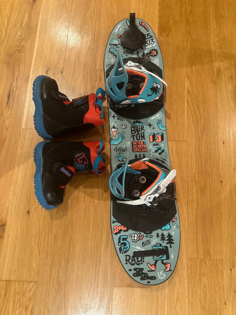 Burton 80cm After school special snowboard m/bindinger, sko