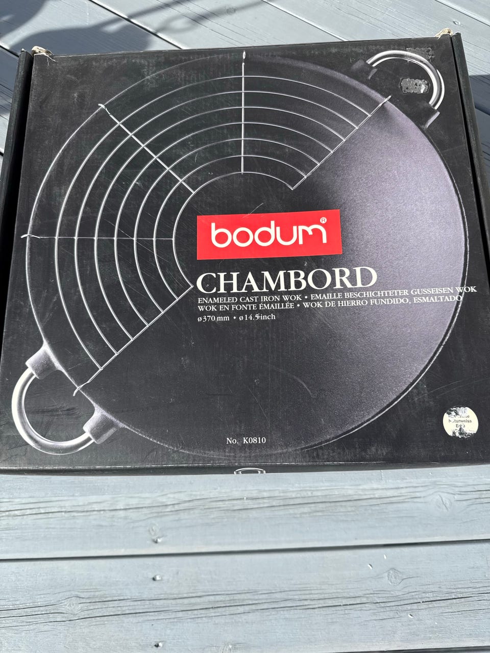 Bodum Chambord Emaillert Støpejern Wok 30 cm svart FINN-torget