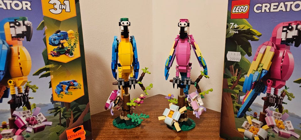 stk LEGO eksotiske papegøyer selges samlet (LEGO Creator 3-i-1