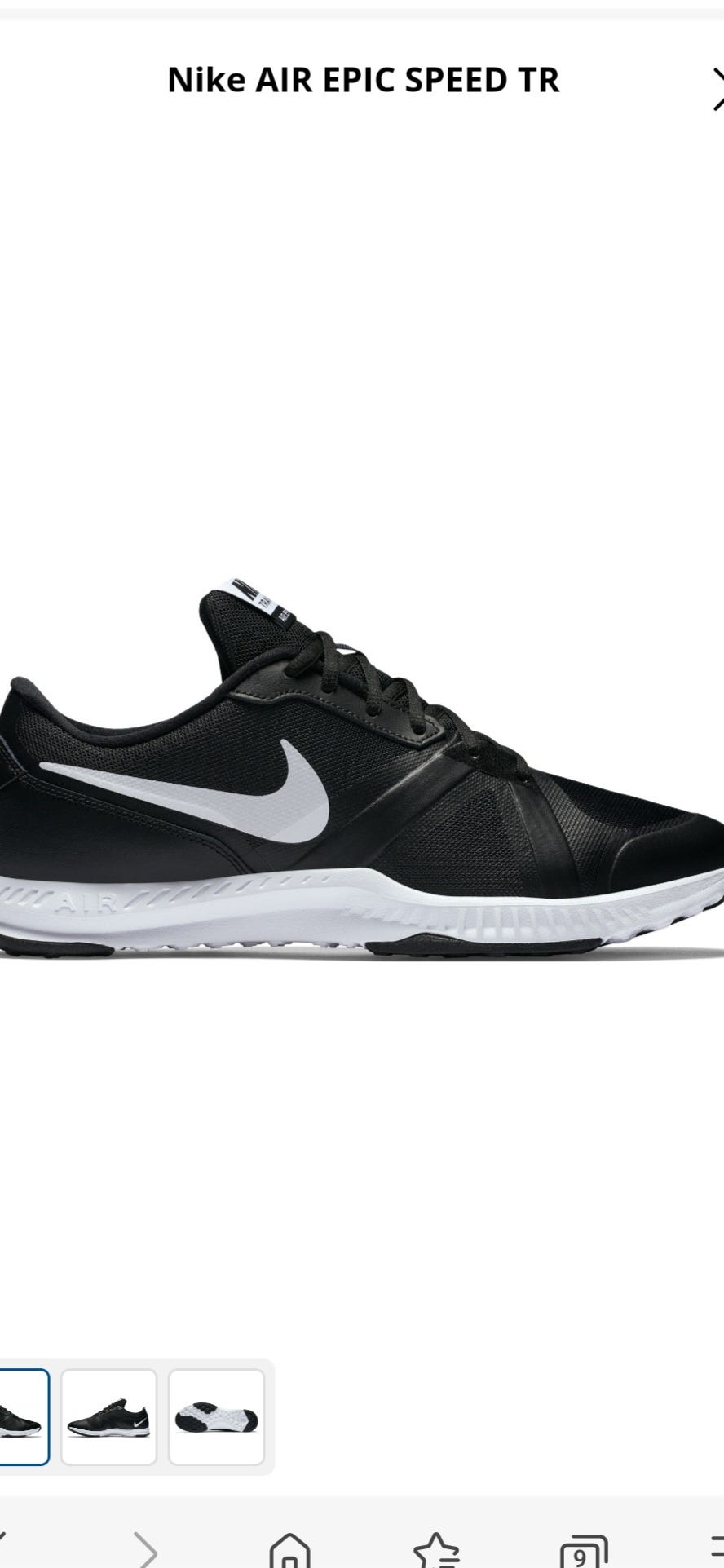 Running Shoes TÃªnis Nike Air Epic Speed Tr Som Nye Nike Air Epic