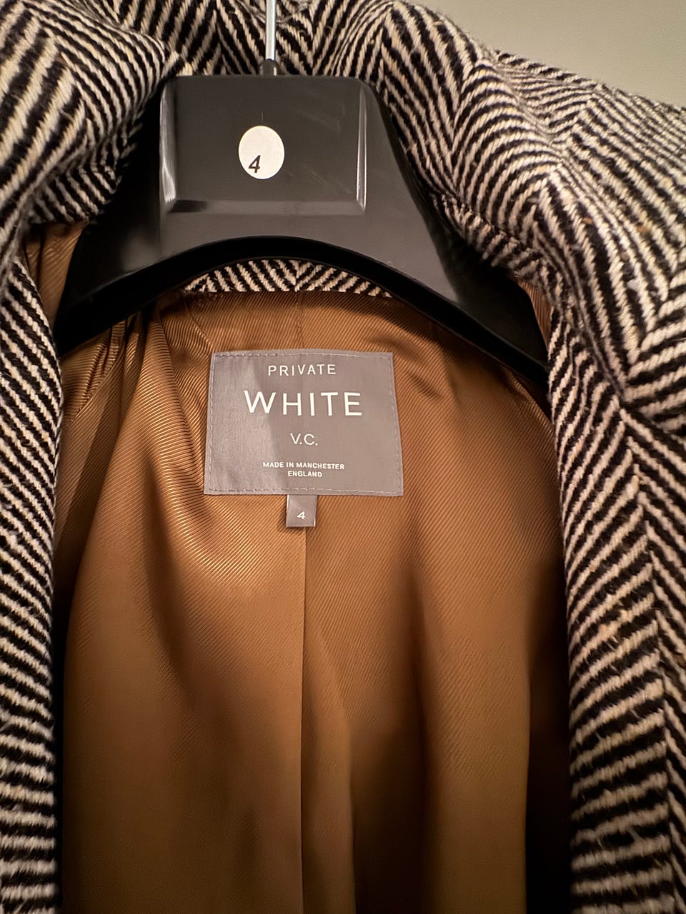 Private White The Permanent Style Donegal Overcoat, Grå, str