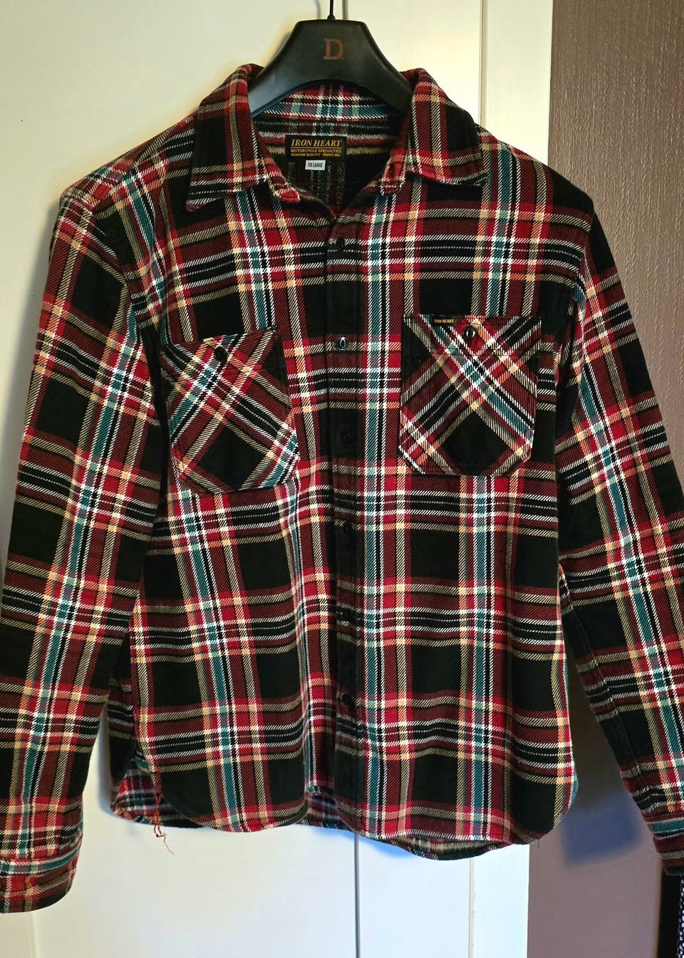Iron Heart Ultra Heavy Flannel Crazy Check Work Shirt IHSH-238