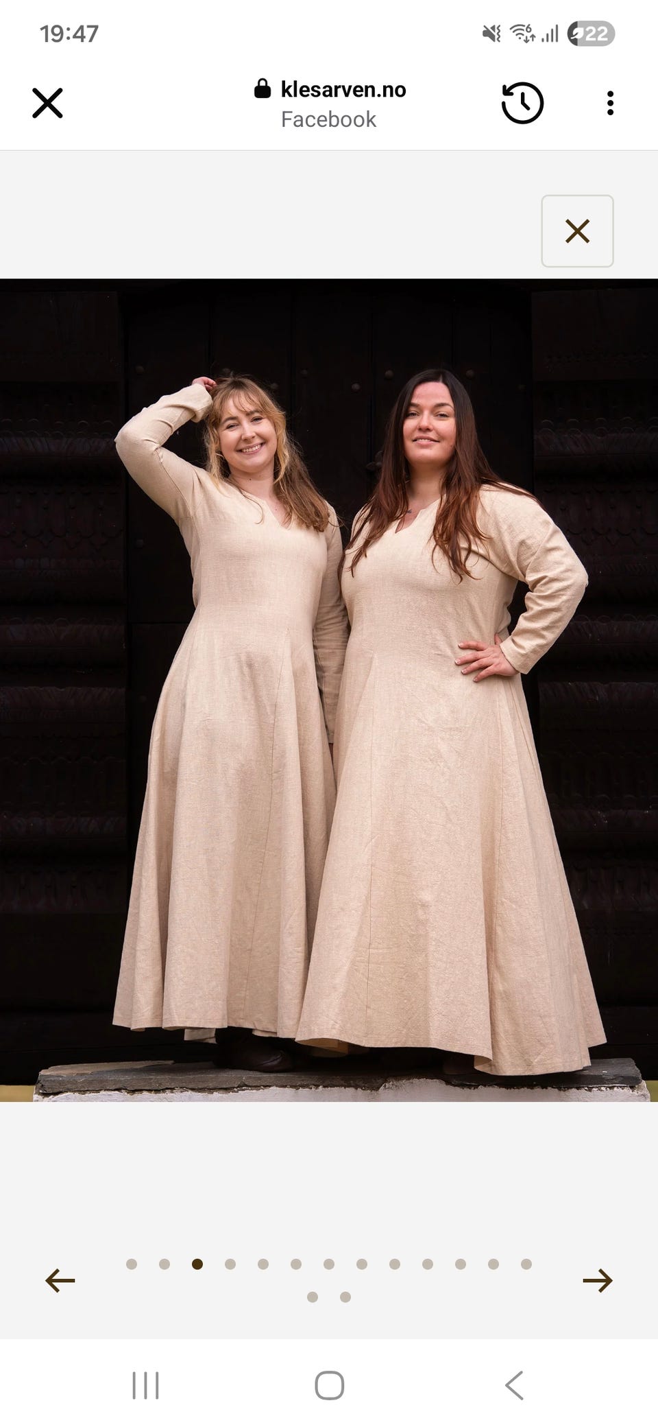 Frøya Vikingkjole i lin FINN-torget