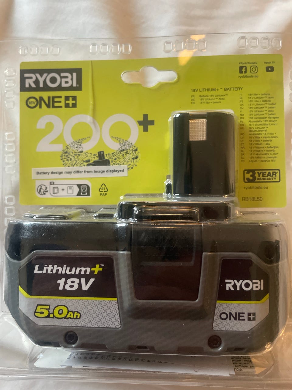Ryobi ONE+ Lithium+ 18V Batteri FINN-torget