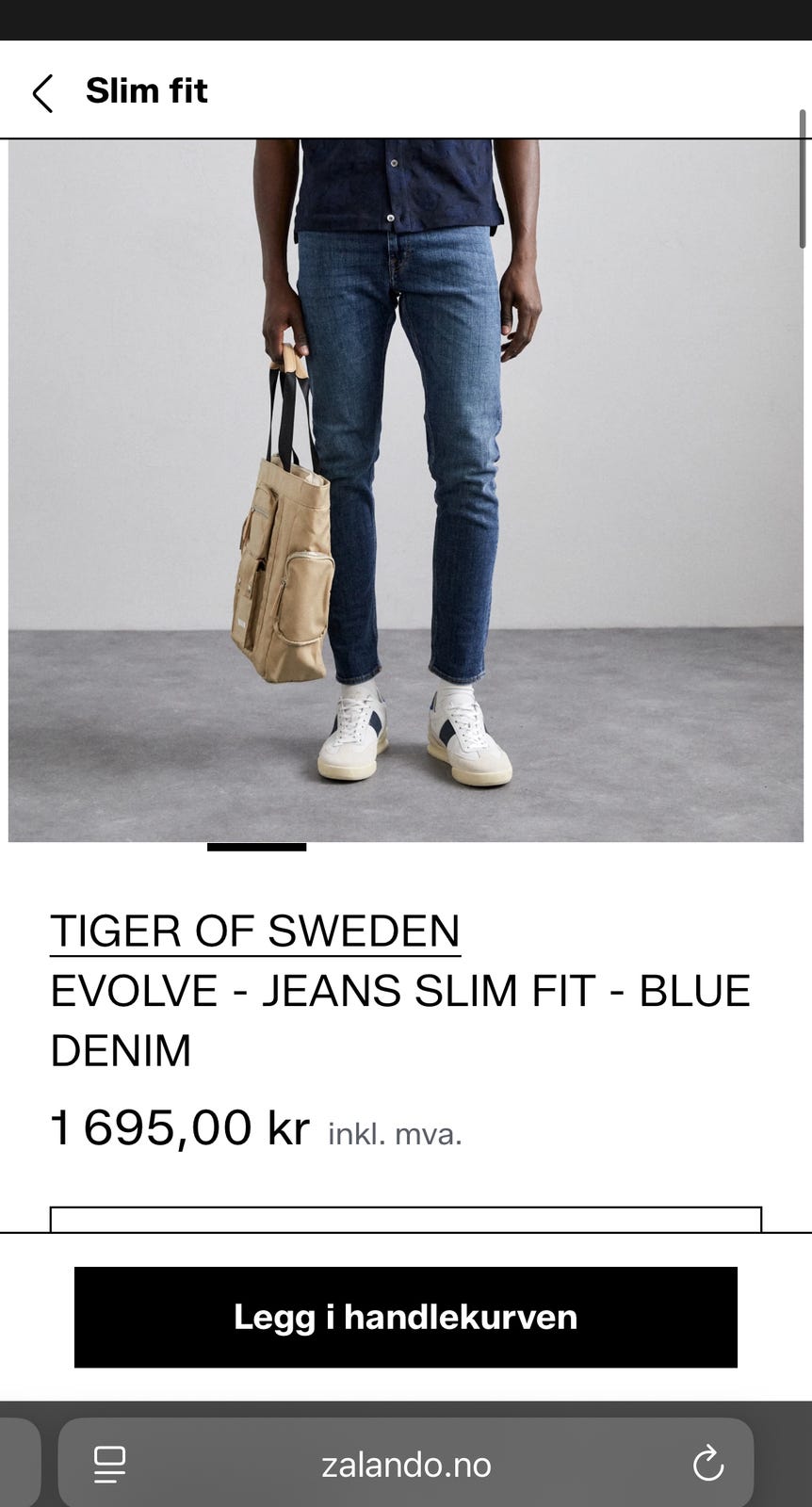 TIGER OF SWEDEN EVOLVE JEANS SLIM FIT BLUE DENIM FINN-torget