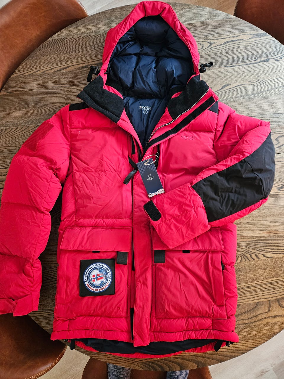 Brynje Down Expedition parka rød FINN-torget