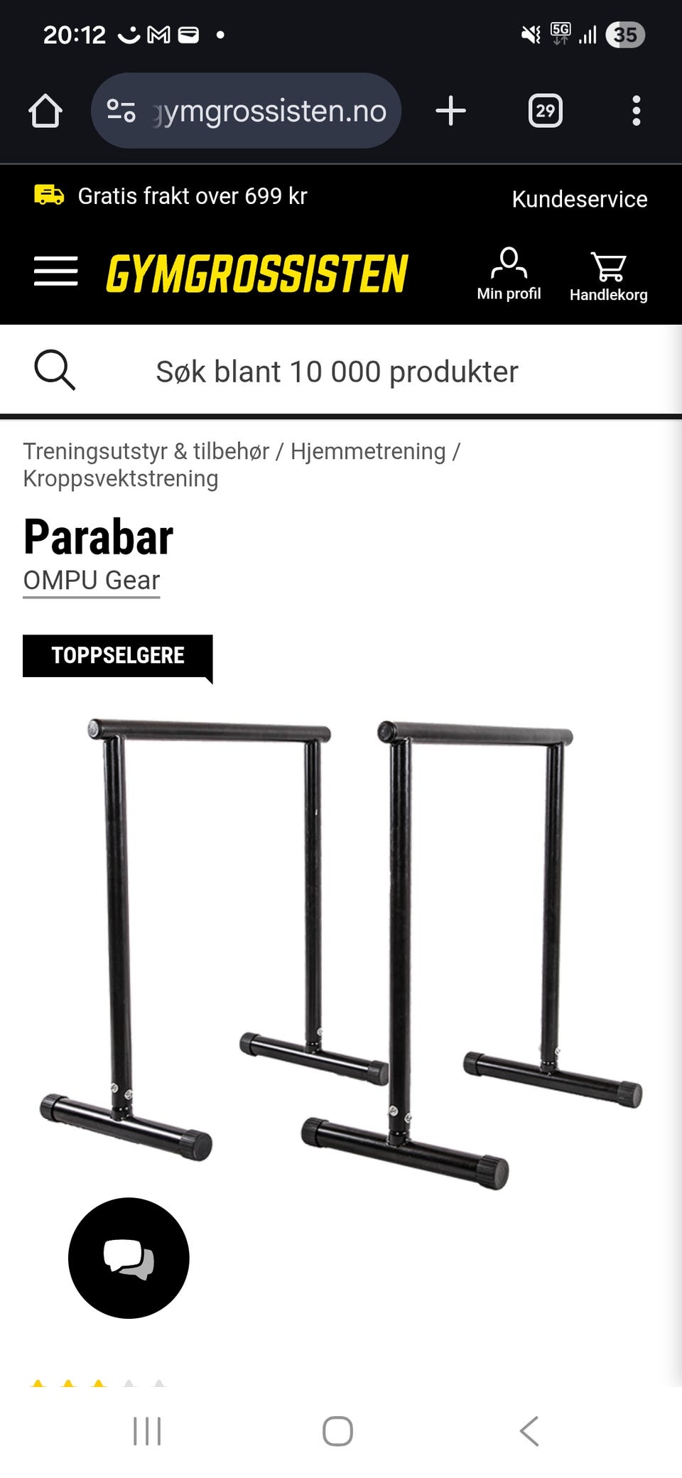 OMPU parabar FINN-torget