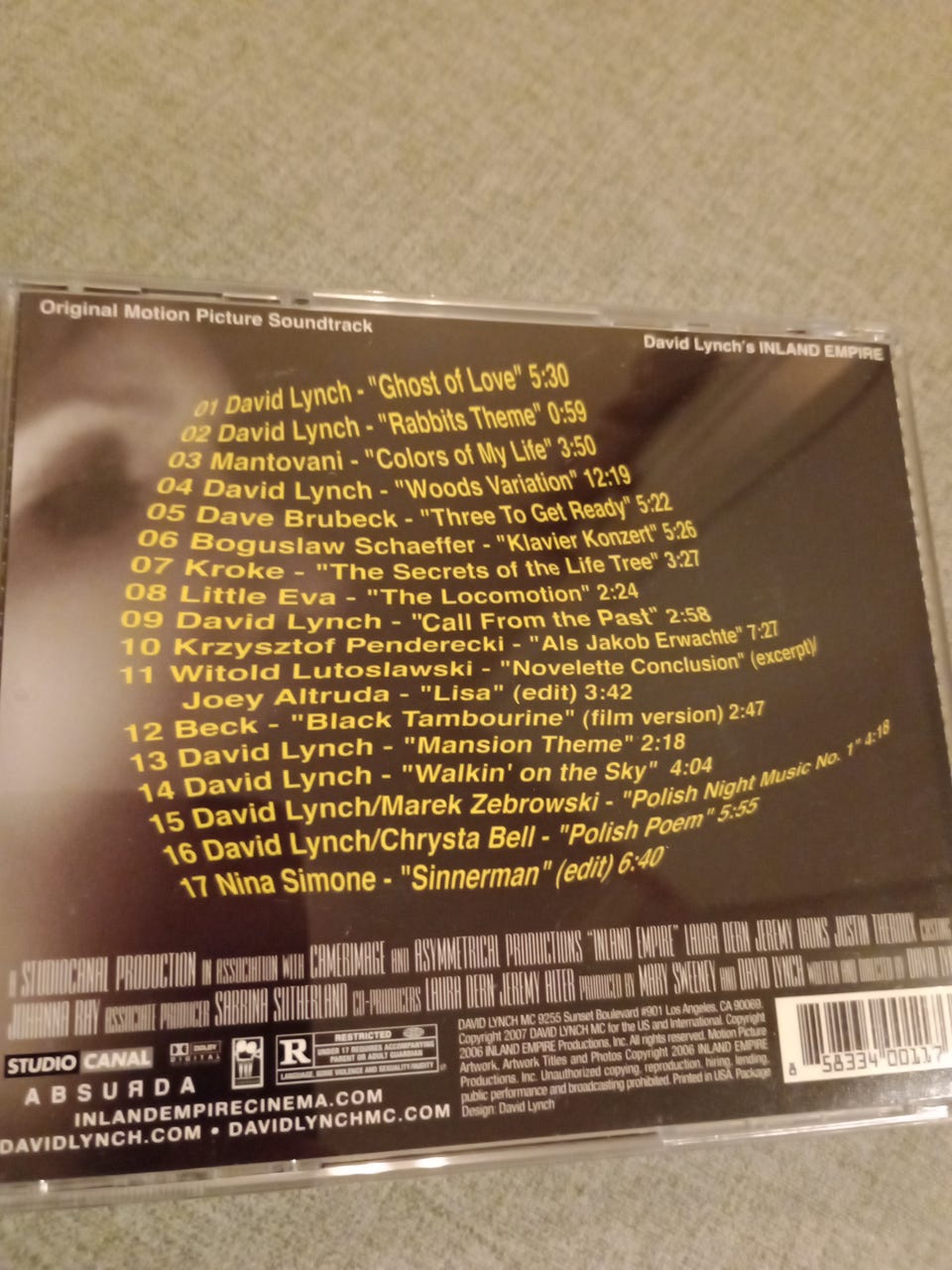 David Lynch's Inland Empire Soundtrack CD | FINN-torget