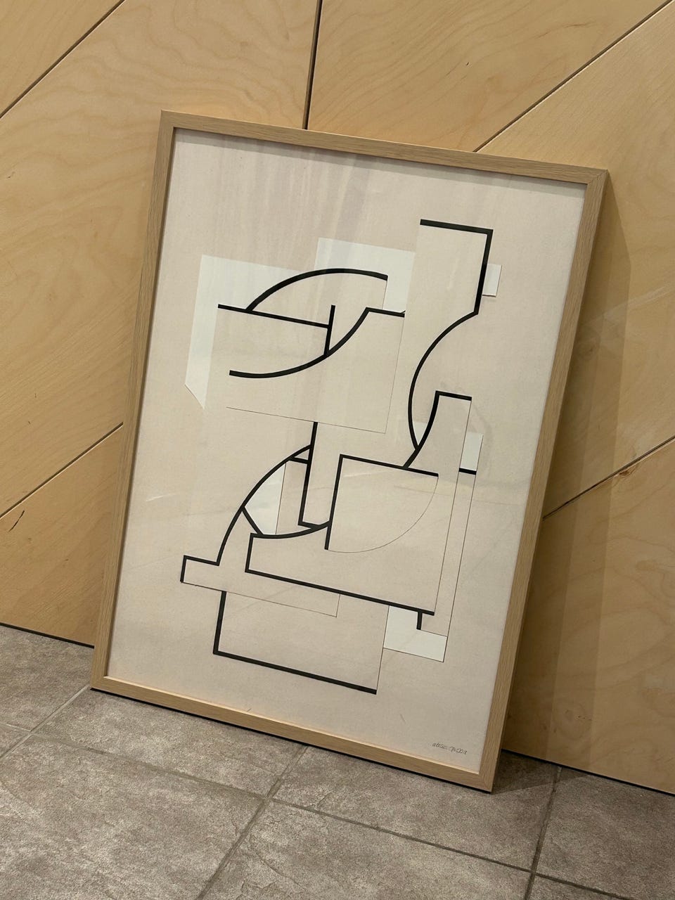 Atelier Cph, Object Blanc No. 27 kunstplakat i IKEA RIBBA ramme