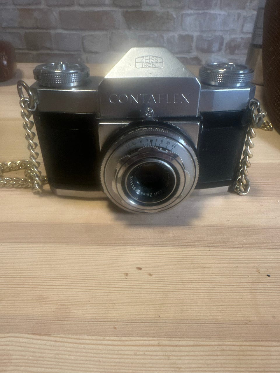 Zeiss Ikon Contaflex analogt kamera med Tessar 45mm objektiv