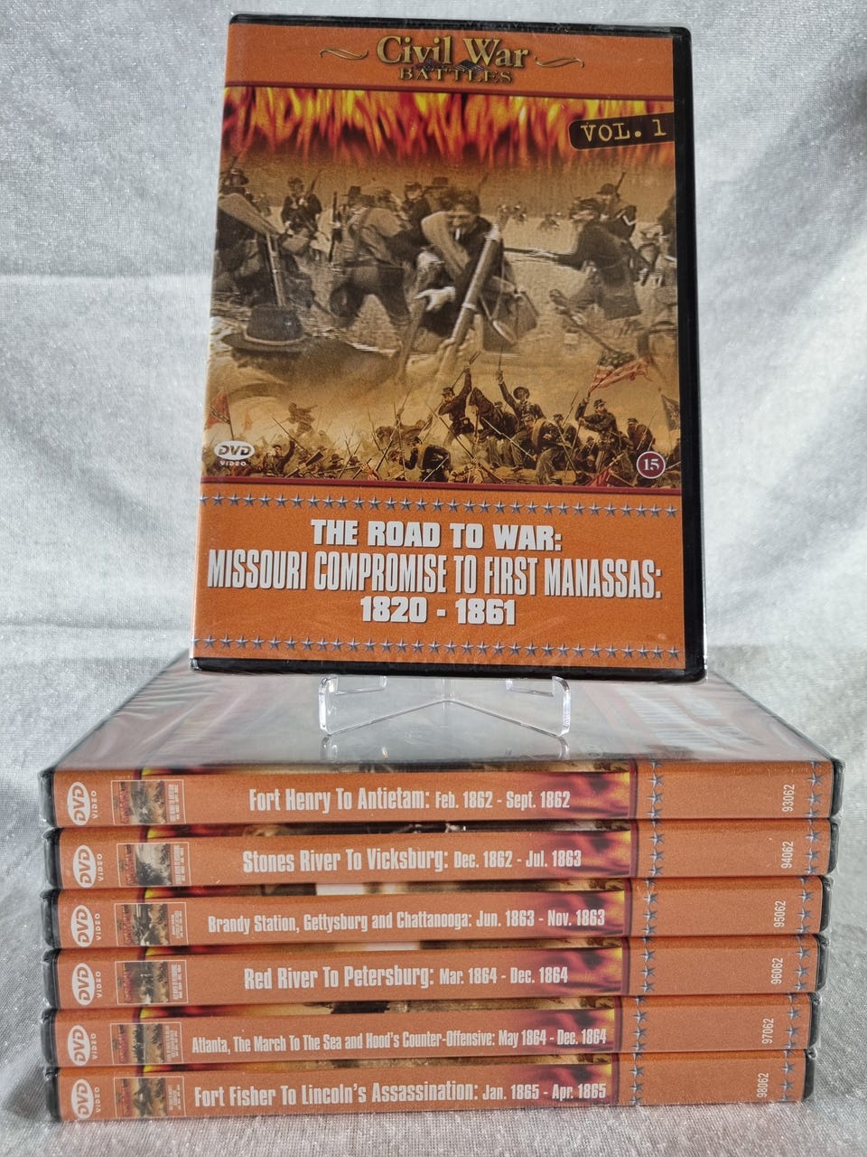 Civil War Battles Volume 1 til 7 DVD Ny Forseglet med Norsk Tekst