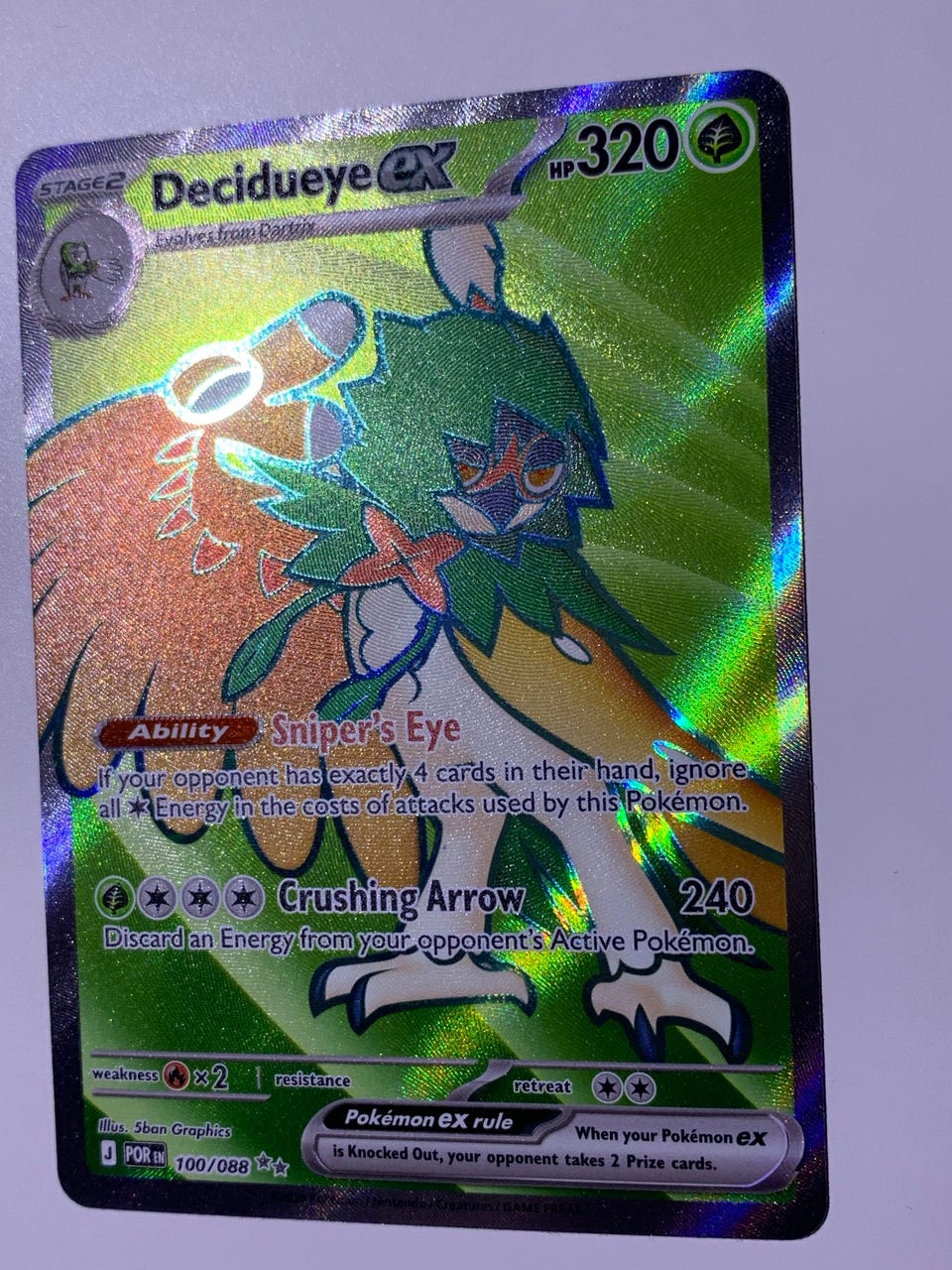 Decidueye EX #100 - Ultra Rare - Pokemon Perfect Order | FINN-torget