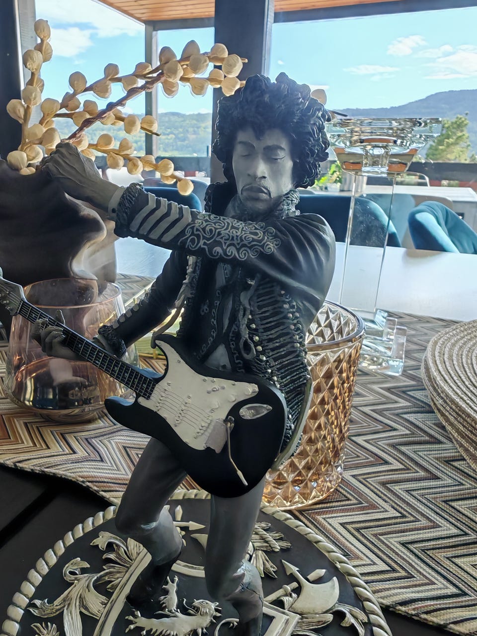 Sjelden Jimi Hendrix KnuckleBonz-statue (Limited Edition 2979/3000