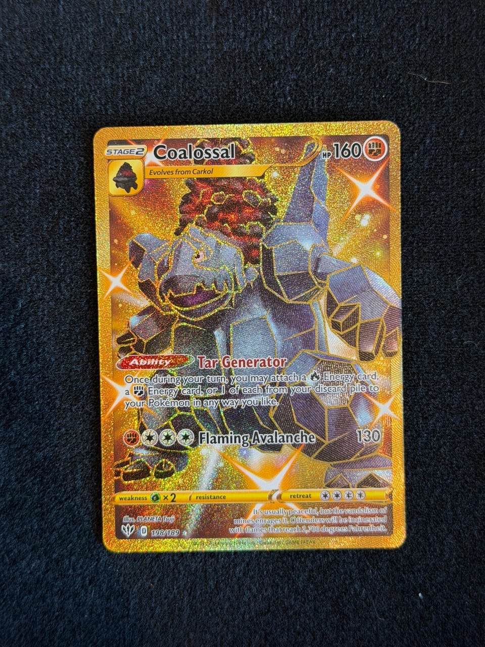 coalossal pokemon card gold Old Back Gengar Family GYM Pokemon Special Set 5 cards main image 0