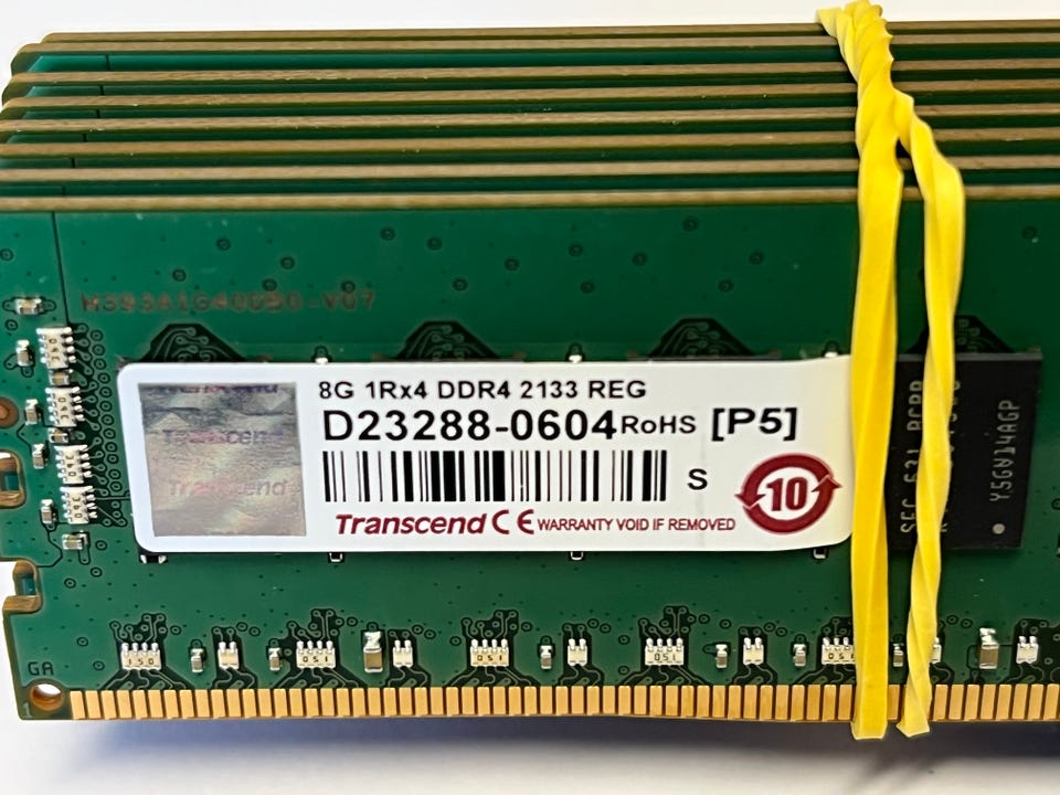 Transcend DDR4 2133 ECC 8GB - 8stk | FINN-torget