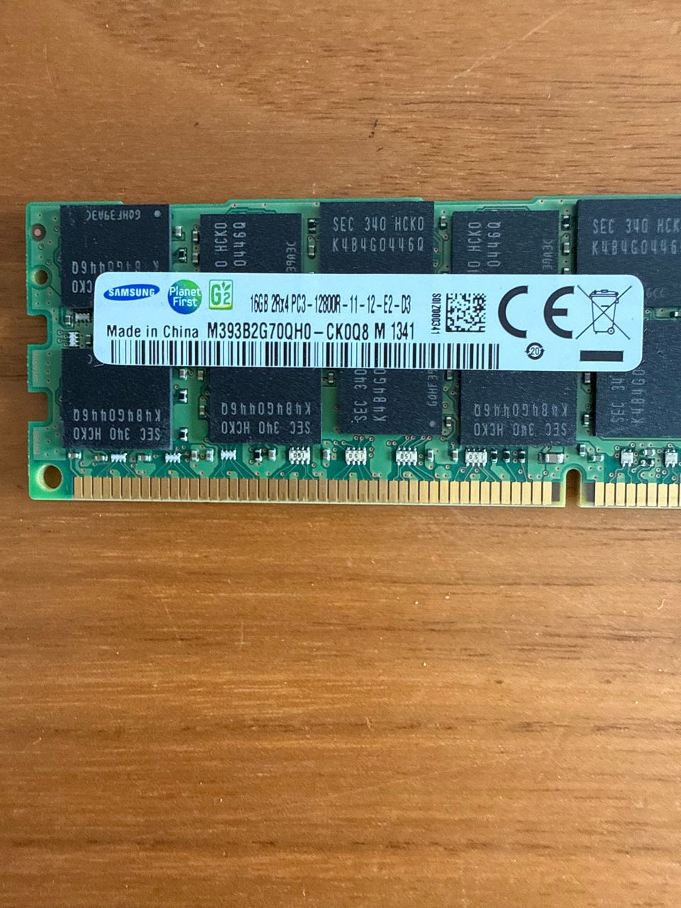 SAMSUNG PC3-12800R 16GB×16 計256GB 16 stk Samsung PC3-12800R 16GB DDR3 ECC selges billig | FINN-torget
