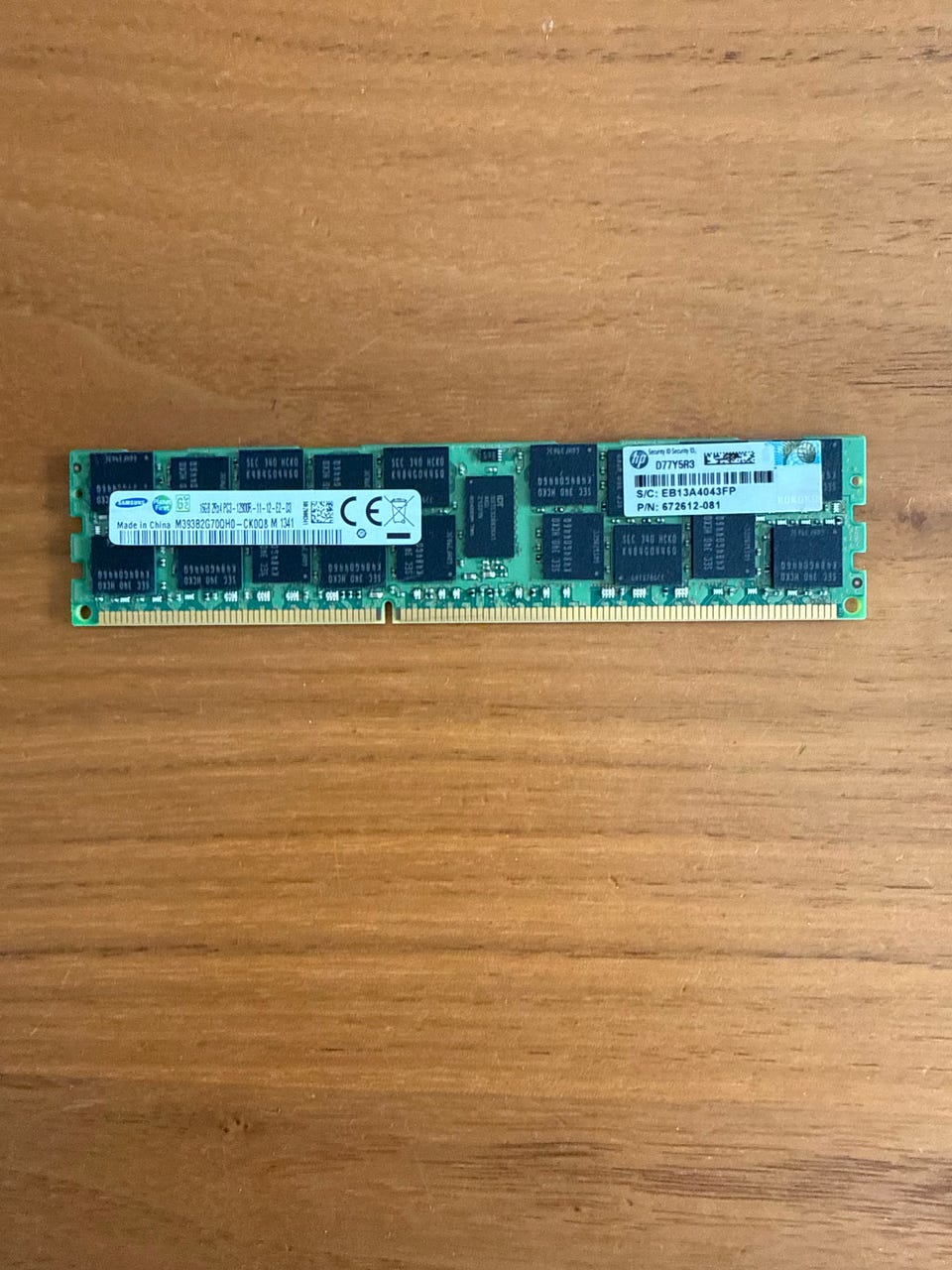 16 stk Samsung PC3-12800R 16GB DDR3 ECC selges billig | FINN-torget