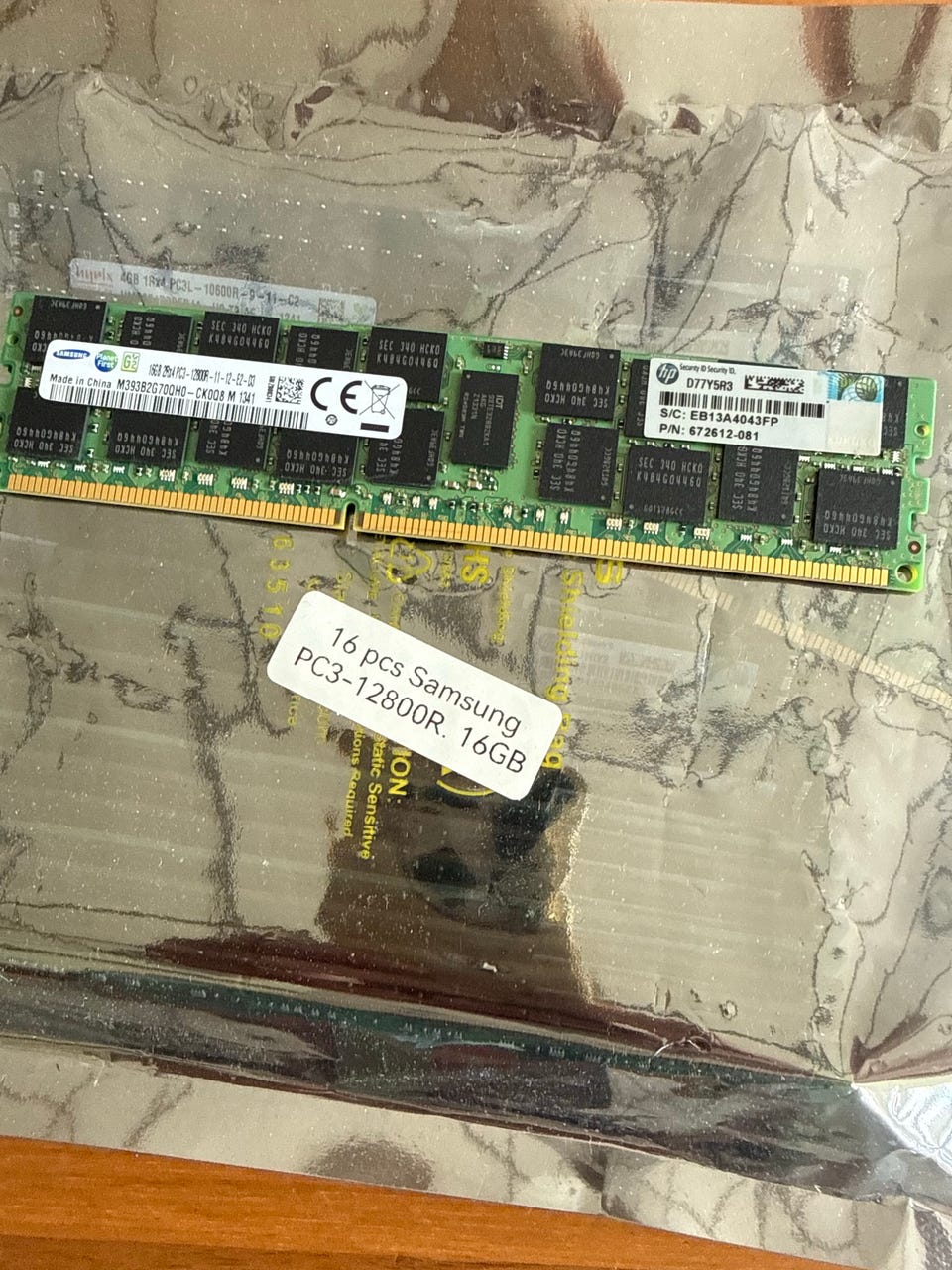 16 stk Samsung PC3-12800R 16GB DDR3 ECC selges billig | FINN-torget