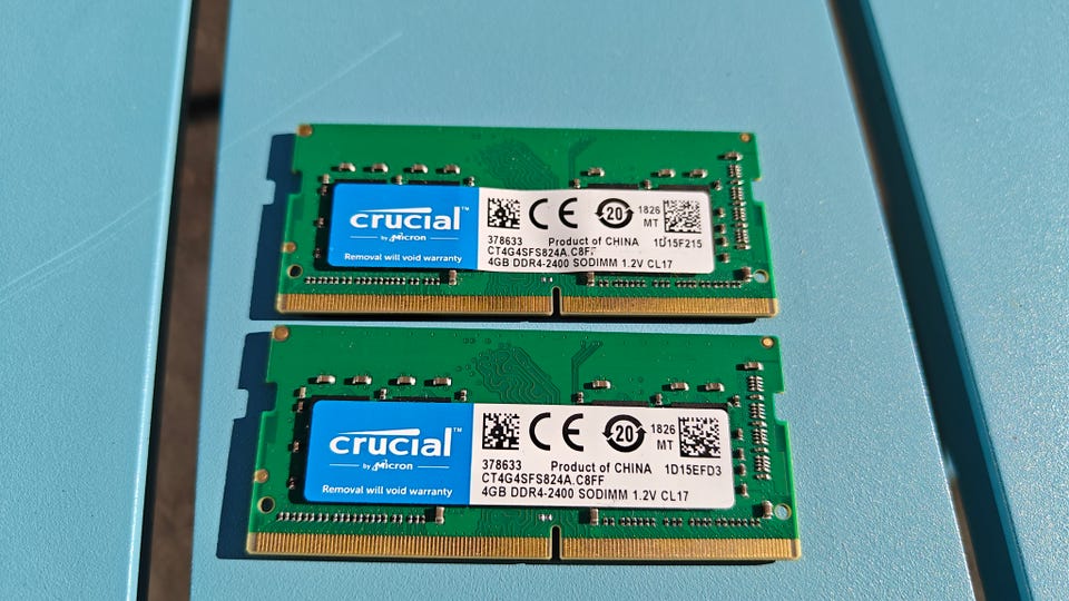 Crucial 8GB (2x4GB) DDR4-2400 SODIMM laptop-minne | FINN-torget