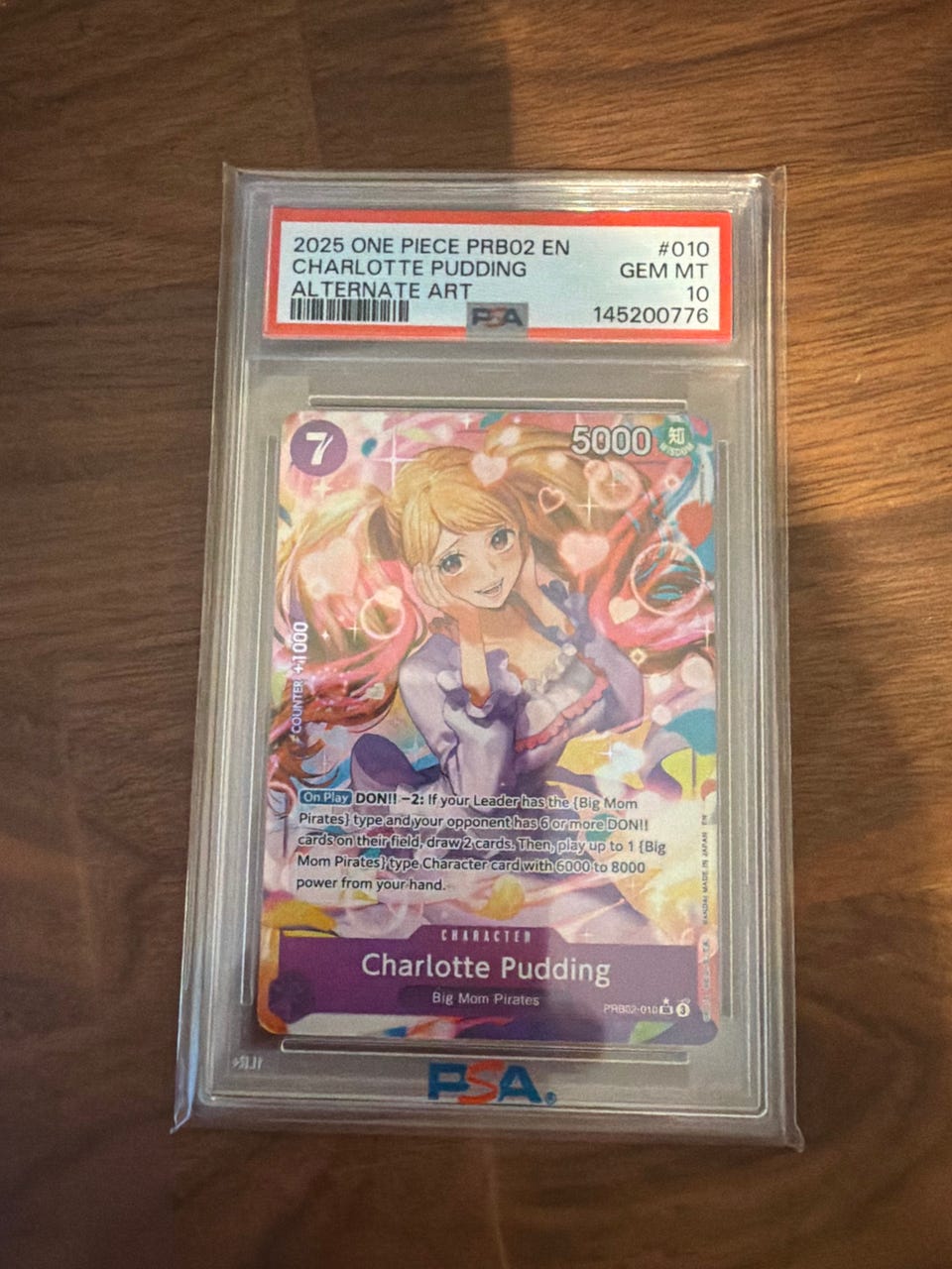 PSA 10 One Piece Charlotte Pudding kort EN Alternate Art | FINN-torget
