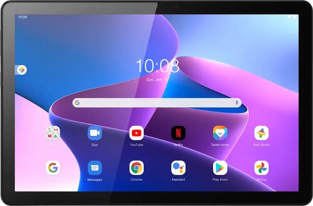 2 x Lenovo Tab M10 (3rd Gen) + beskyttelse!!! Genialt for voksne