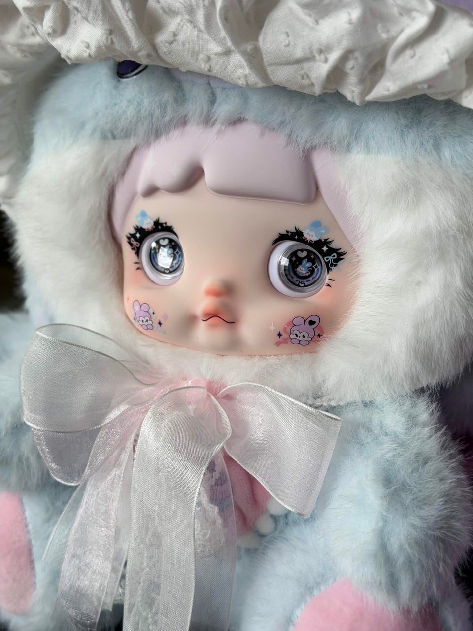 Nommi 400%マッシュルームハットシリーズ Nebula 水色 Nebula** Nommi Mushroom Hat 400% Series Plush | FINN-torget