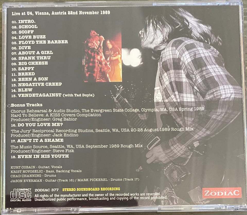 NIRVANA - VIENNA 1989 | FINN-torget