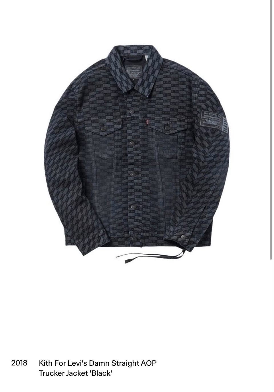 Kith x Levi's FW18 Trucker Jacket Black - Str. L - Ny med tags