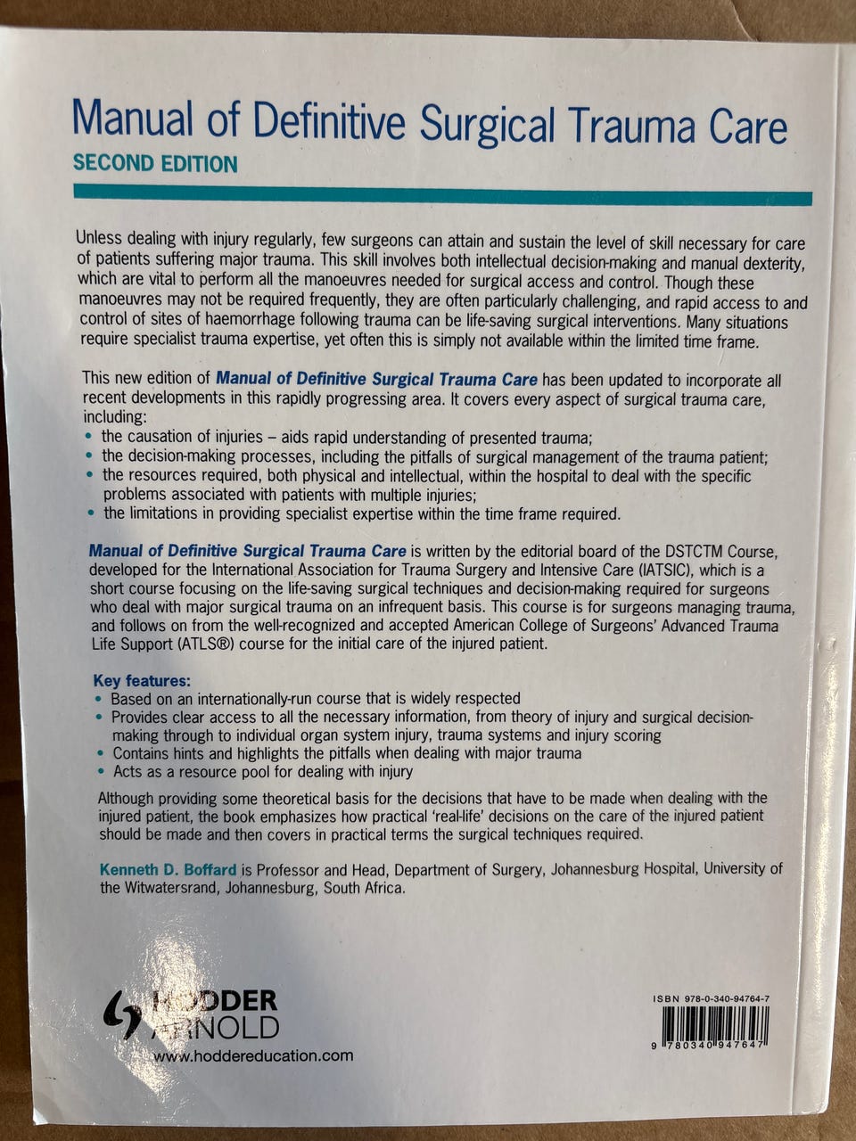 Manual of Definitive Surgical Trauma Care, Second Edition | FINN