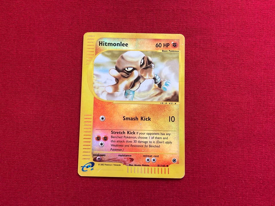 Vintage Hitmonlee #81 Holo Glins Pokemon EX Expedition Kort 2002