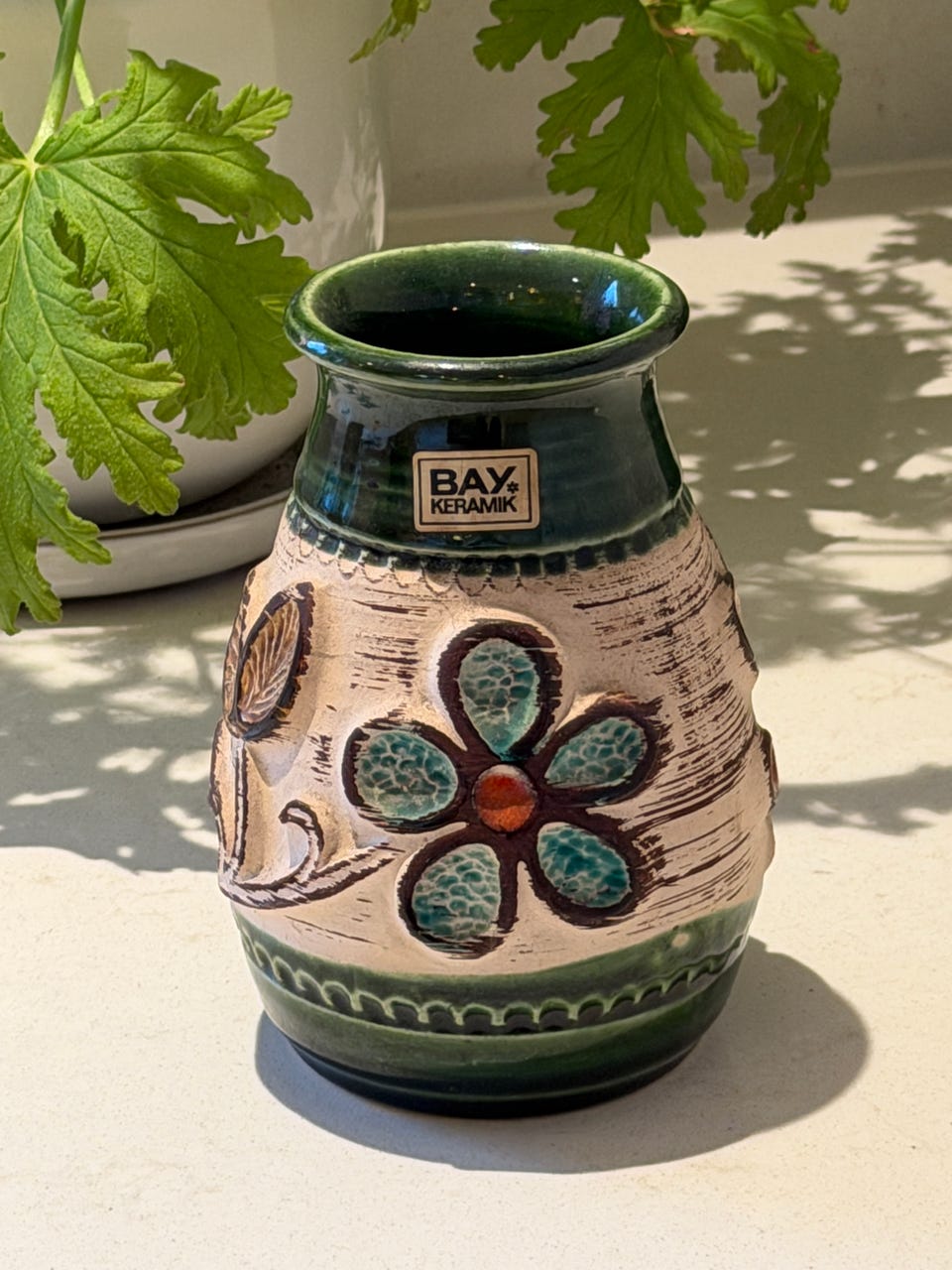 🌿 Vintage BAY Keramik vase – West Germany 🇩🇪 | FINN-torget
