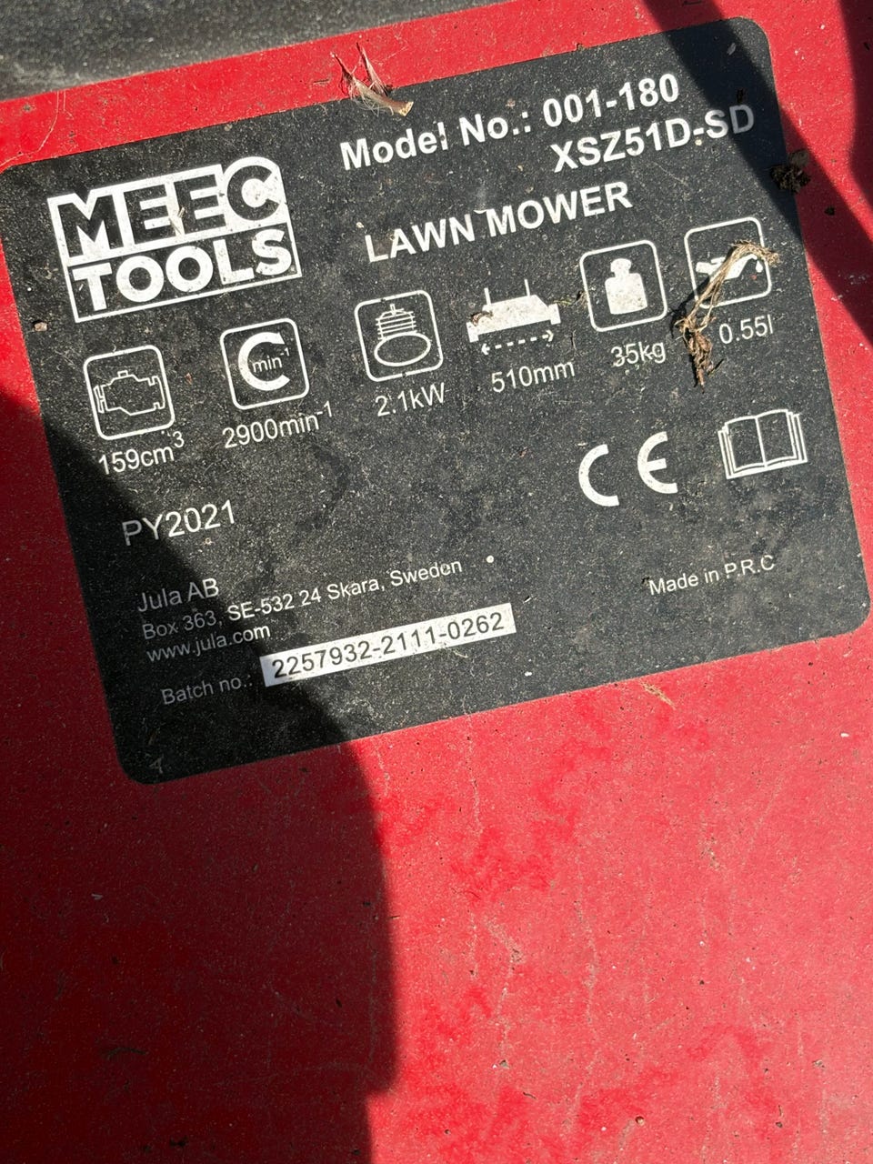 Gis bort! Meec Tools XSZ51 gressklipper 51 cm 2,1 kW | FINN-torget