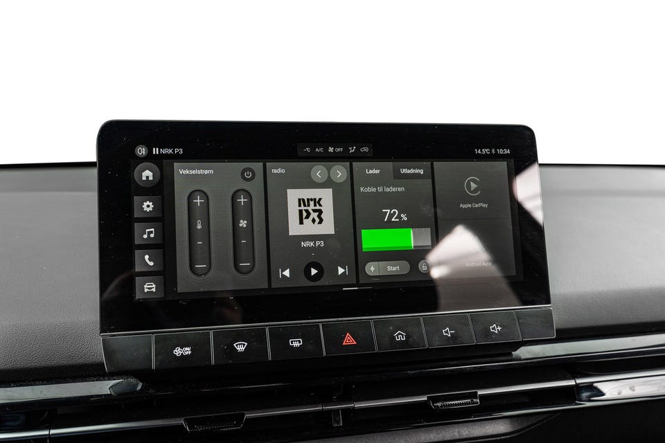 Her finnes også Apple Carplay og Android Auto.