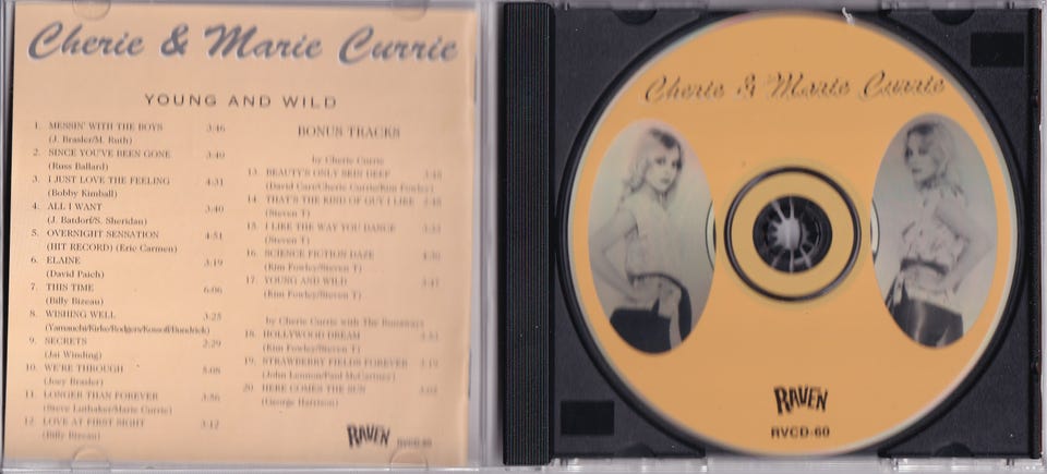 Cherie & Marie Currie – Young and Wild CD | FINN-torget