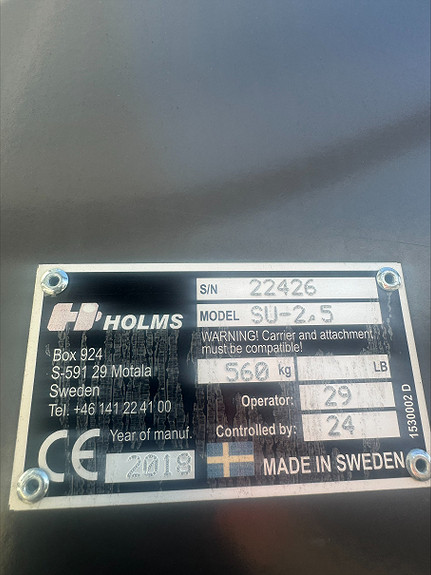 Holms SU-2,5 2018, kr 89 000,-