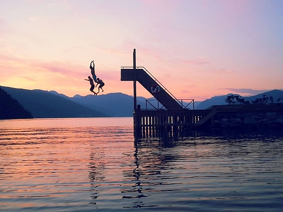 Stupetårn i Vik sentrum.