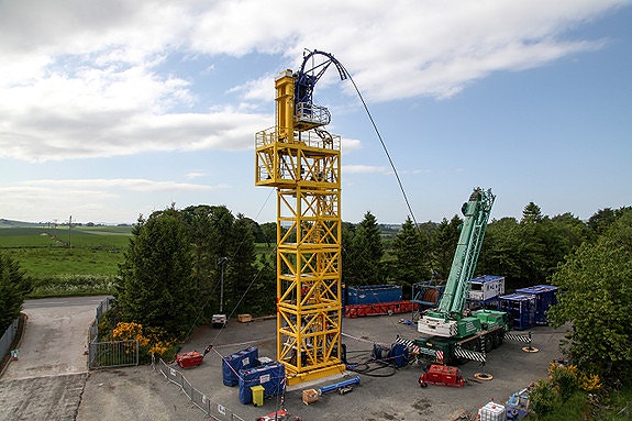 Et av våre produkter under test fra vår base i Aberdeen