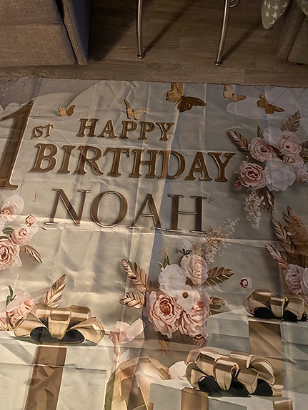 Stor duk eller plakat til Noah 1 år