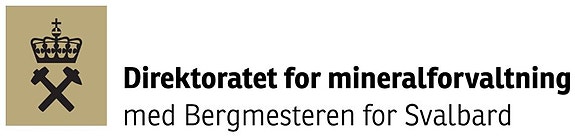 Direktoratet for Mineralforvaltning med Bergmesteren for Svalbard (DMF) logo