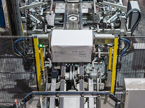 Pakkelinje pulp/ tremasse