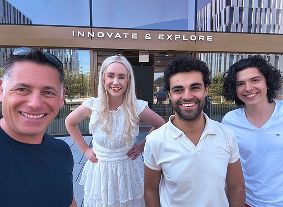 Part of the team of 9 people. In this picture you see (from right) the CTO, CEO, Head of R&D AIoT team and our summer intern.