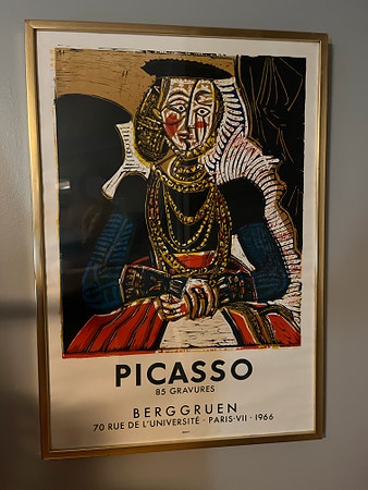 Original Picasso Berggruen litografisk plakat vintage