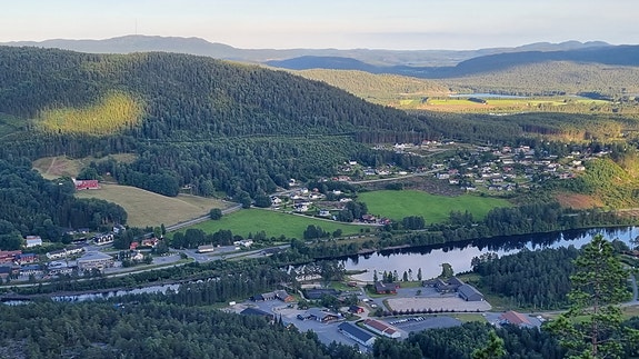 Arbeidsplassen sett fra Trogfjell