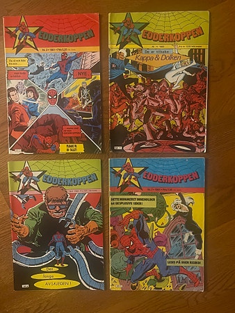 Vintage Edderkoppen blader fra tidlig 80 tall